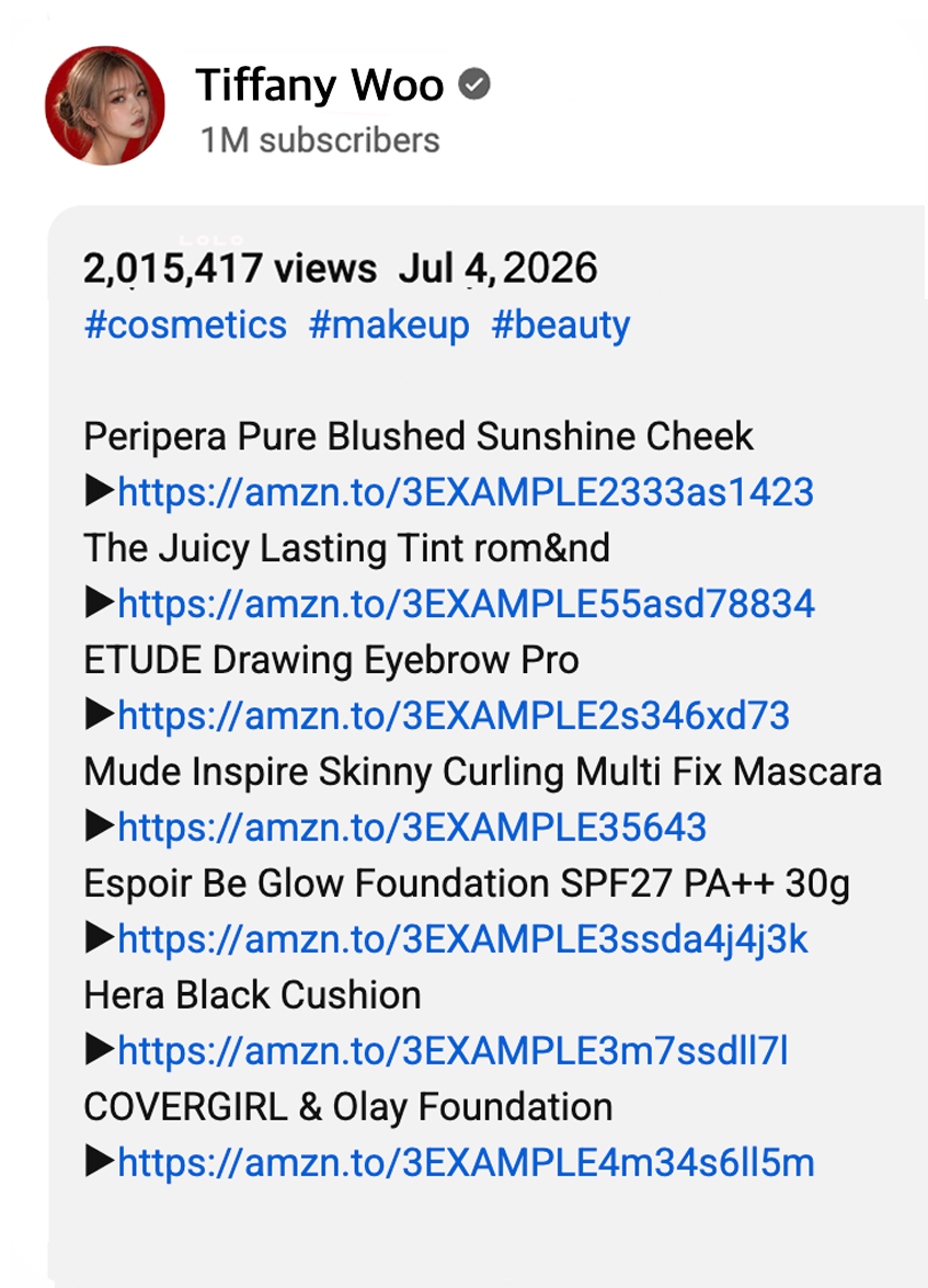 Social media sales links